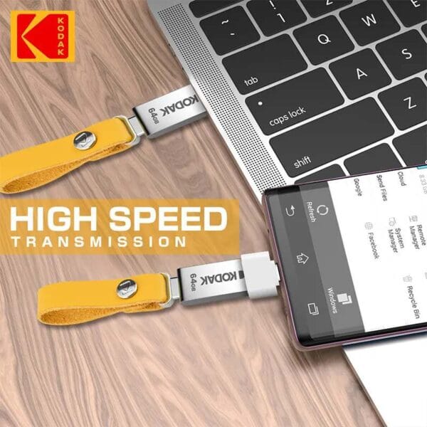 Pack Kodak K122 – Clé USB 64GB + Adaptateur OTG USB Type-C – Image 4