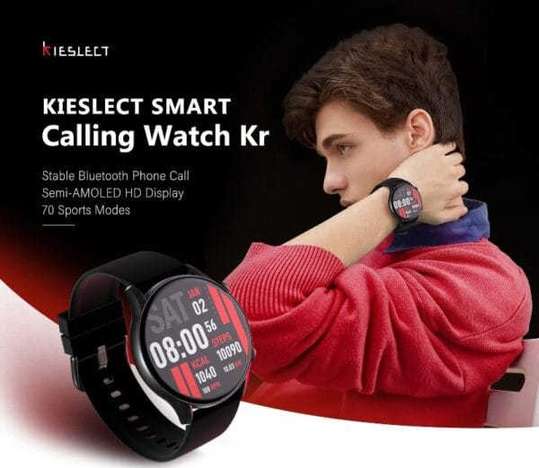 Xiaomi Kieslect KR - Smartwatch Bluetooth Ecran 1.32" Semi-AMOLED - Noir