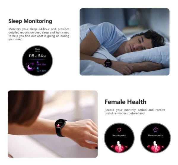 Xiaomi Kieslect KR - Smartwatch Bluetooth Ecran 1.32" Semi-AMOLED - Noir – Image 17