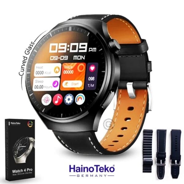 HainoTeko Watch 4 Pro – Smart Watch Amoled avec 3 Paires de Bracelets