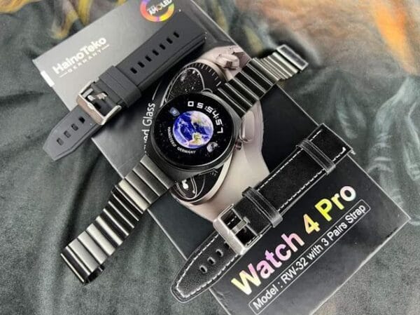HainoTeko Watch 4 Pro – Smart Watch Amoled avec 3 Paires de Bracelets – Image 7
