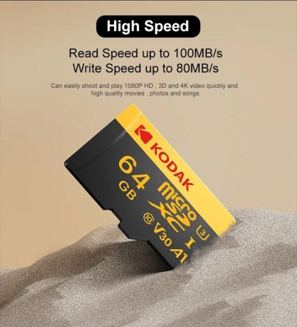 Carte Mémoire Kodak microSD UHS-I U3 V30 A1 Class 10 – 4K Ultra HD – Image 6