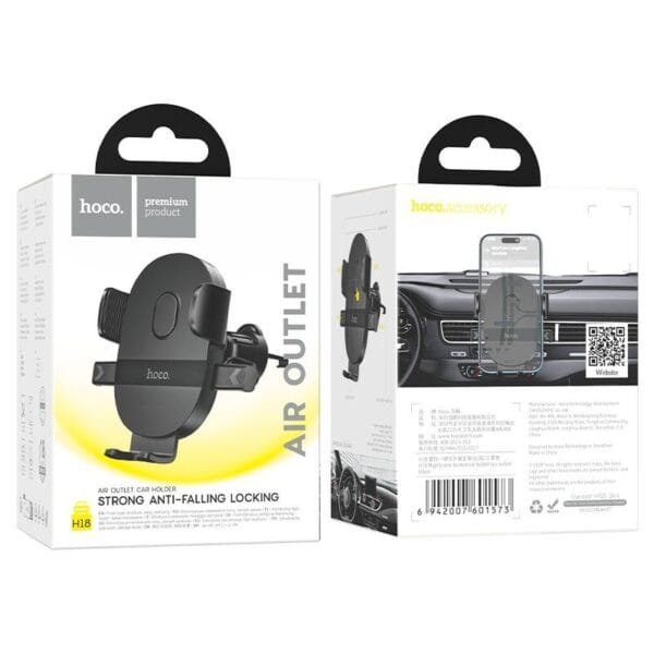 Hoco « H18 Mighty » Support Téléphone Voiture pour Grille d’Aération – Image 3