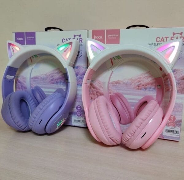 Hoco W42 Cat Ears - Casque Bluetooth 5.3 avec Oreilles de chats – Image 9