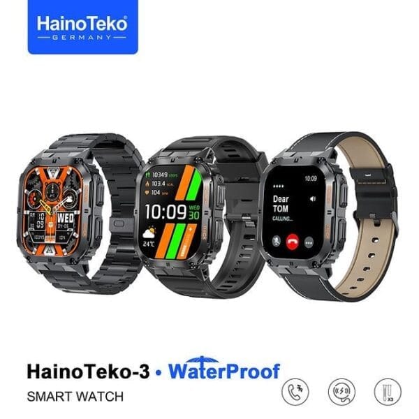 HainoTeko 3 Waterproof - Smartwatch Série 10 Etanche avec Ecran AMOLED & 3 Bracelets – Image 2