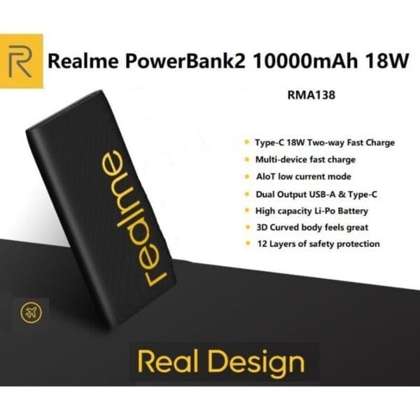Realme Power Bank 2 RMA138 - Max 18W (12V-1.5A) – Image 5