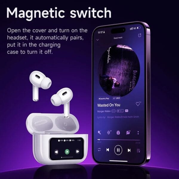 Hoco EW72 - Écouteurs Bluetooth 5.4 ANC avec Écran tactile LED – Image 6