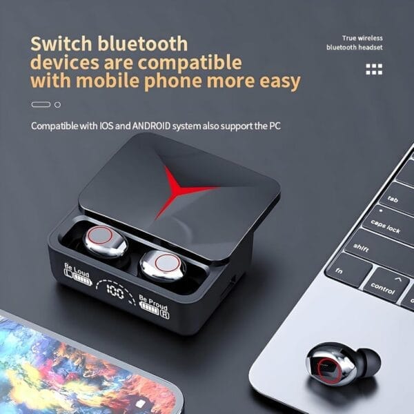 M90 PRO with ENC - Écouteurs Bluetooth 5.3 avec Power Bank – Image 9