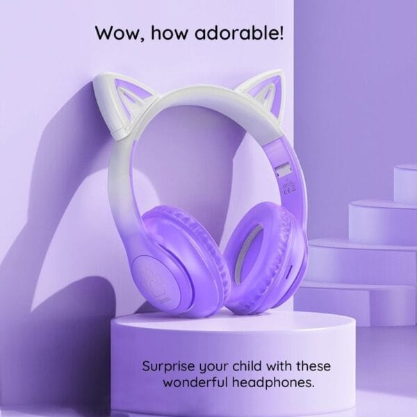 Hoco W42 Cat Ears - Casque Bluetooth 5.3 avec Oreilles de chats – Image 7