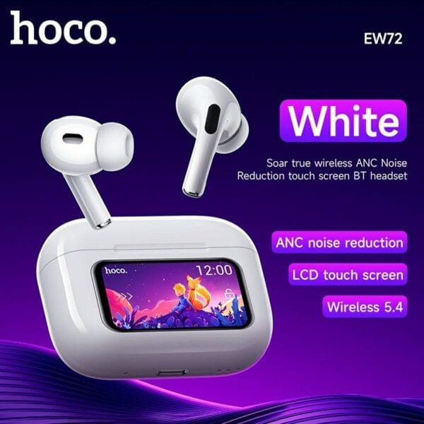 Hoco EW72 - Écouteurs Bluetooth 5.4 ANC avec Écran tactile LED