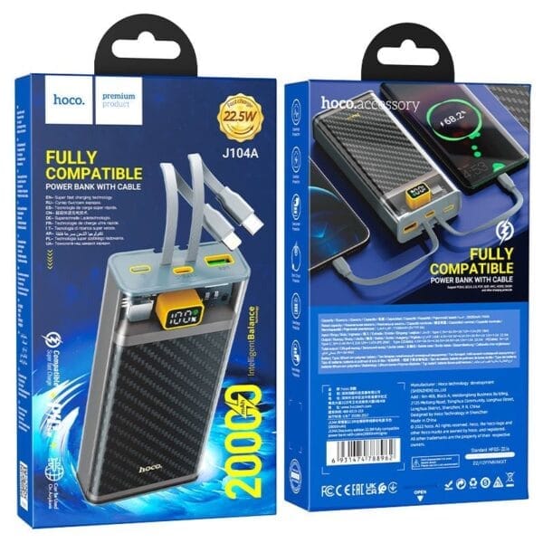 Hoco J104A Discovery Edition - Power Bank Fast Charge 22.5W 20000mAh