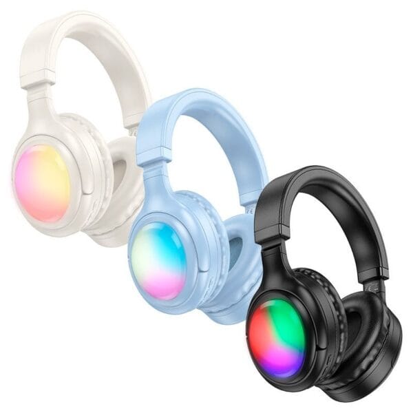 Hoco W48 Focus - Casque Bluetooth 5.3 RGB & 46h d'Autonomie – Image 11