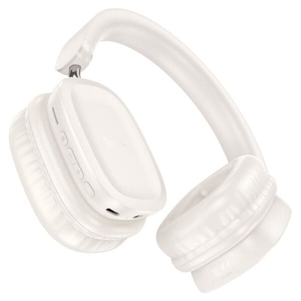 Hoco W51 - Casque Bluetooth 5.3, Aux, TF Card avec 46h d'écoute Non-Stop – Blanc – Image 5