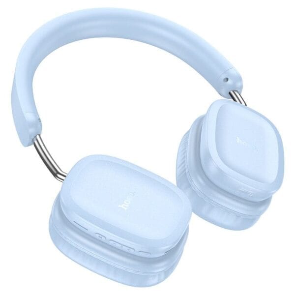 Hoco W51 - Casque Bluetooth 5.3, Aux, TF Card avec 46h d'écoute Non-Stop – Bleu – Image 4