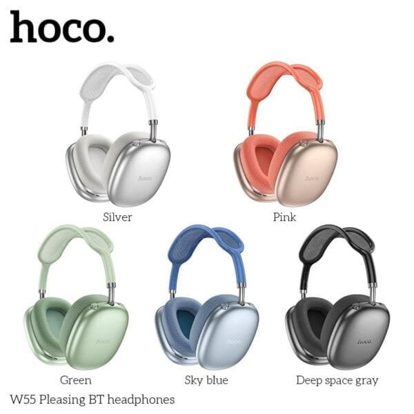 Hoco W55 - Casque Bluetooth 5.4 avec 90h d'Autonomie Non-Stop – Image 8