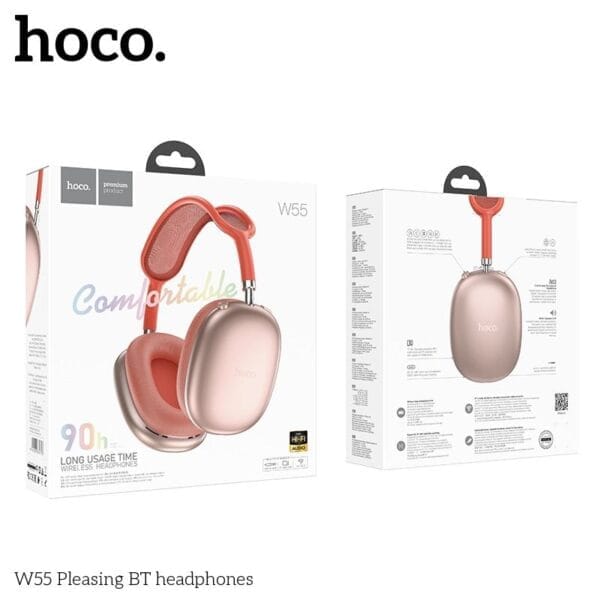 Hoco W55 - Casque Bluetooth 5.4 avec 90h d'Autonomie Non-Stop – Image 25