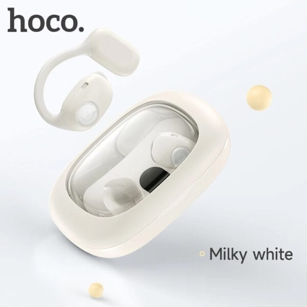 Hoco EA1 Spectrum - Ecouteurs Bluetooth 5.3 - 10h d'Autonomie Non-Stop - Beige – Image 3