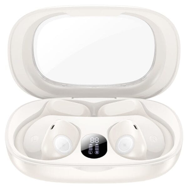 Hoco EA1 Spectrum - Ecouteurs Bluetooth 5.3 - 10h d'Autonomie Non-Stop - Beige – Image 5