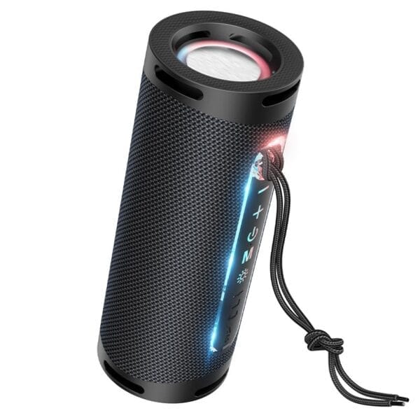 Hoco HC9 Dazzling Pulse - Haut-parleur Bluetooth avec Eclairage LED - Noir – Image 3
