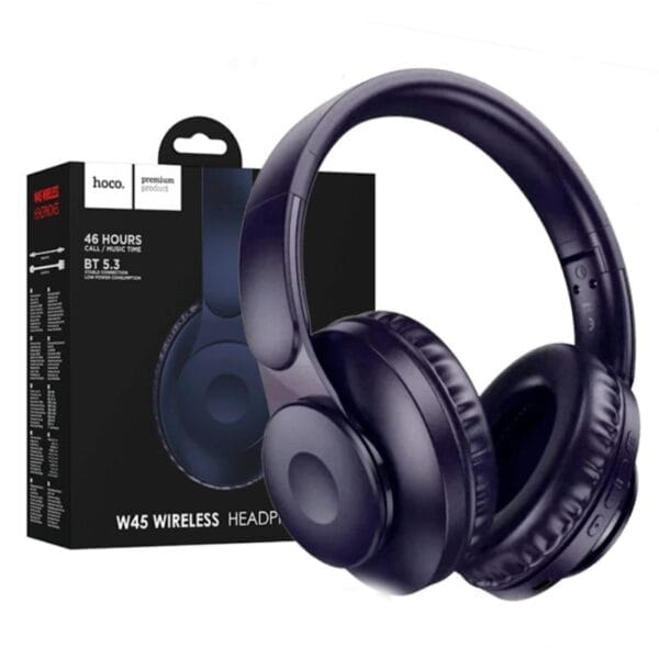 Hoco W45 Enjoy - Casque Bluetooth 5.3 Pliable avec 46h d'Autonomie - Bleu
