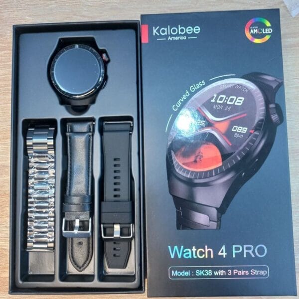 KALOBEE SK38 Watch 4 Pro - Smart Watch Ecran Amoled Incurvé avec 3 Bracelets – Image 2