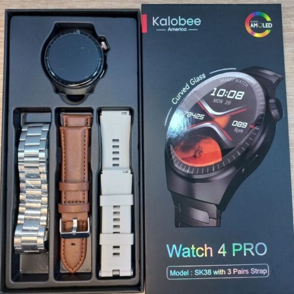 KALOBEE SK38 Watch 4 Pro - Smart Watch Ecran Amoled Incurvé avec 3 Bracelets – Image 3