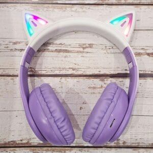 Hoco W42 - Casque Bluetooth 5.3 avec Éclairage RGB - Mauve
