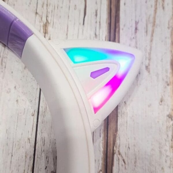 Hoco W42 - Casque Bluetooth 5.3 avec Éclairage RGB - Mauve – Image 10