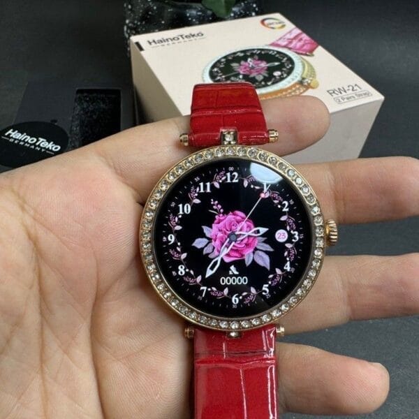 HainoTeko RW21 - Smartwatch Écran HD 1,3" Amoled - Noir & Rouge – Image 4