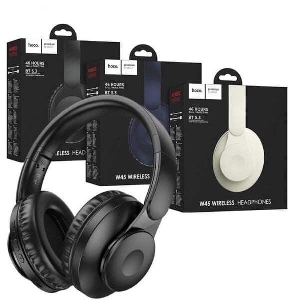 Hoco W45 Enjoy - Casque Bluetooth 5.3 Pliable avec 46h d'Autonomie - Noir – Image 2