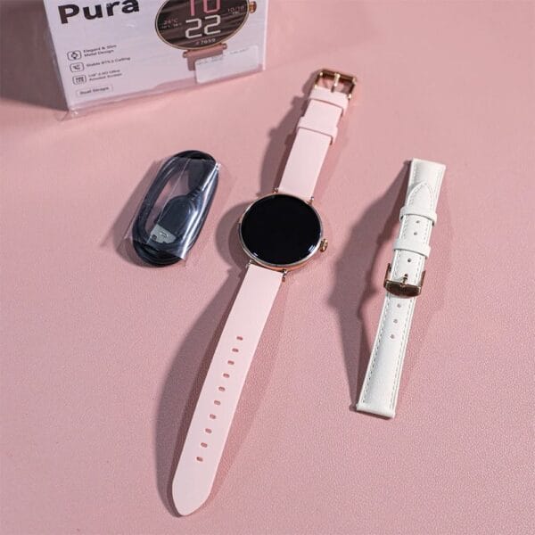 Kieslect Lady Smart Watch Pura - Écran AMOLED 1,19 pouce avec 2 Bracelets – Image 15