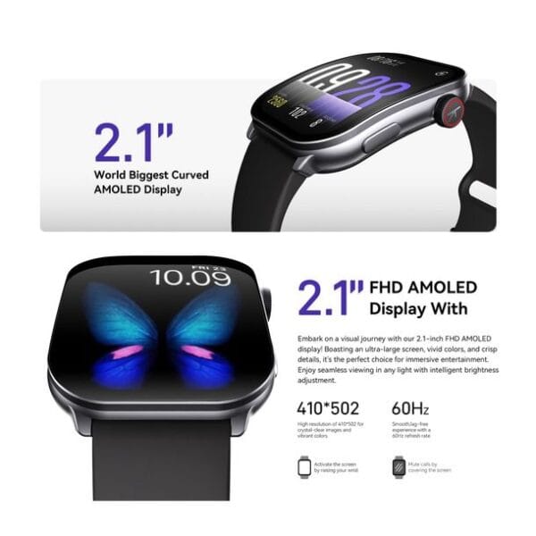Kieslect Smart Calling Watch Balancs - Écran AMOLED FHD + AOD 2.1 pouces – Image 13