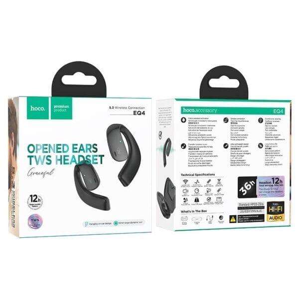 Hoco EQ4 Graceful - Écouteurs Bluetooth avec 12h d'Autonomie Continue – Image 6