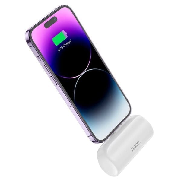Hoco J106 Pocket - Mini Power Bank 5000mAh for Lightning - Blanc – Image 2