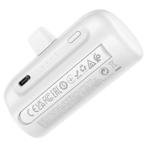Hoco J106 Pocket - Mini Power Bank 5000mAh for Lightning - Blanc – Image 4