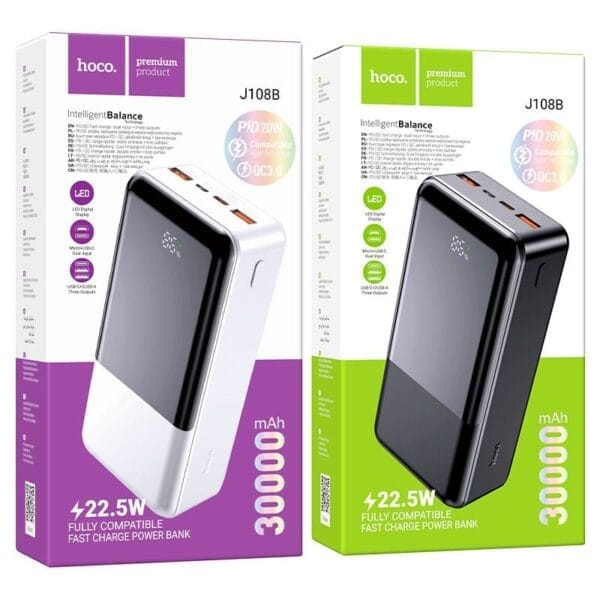 Hoco J108B Universe - Power Bank 30000mAh Full Compatible Super Fast Charge 22.5W