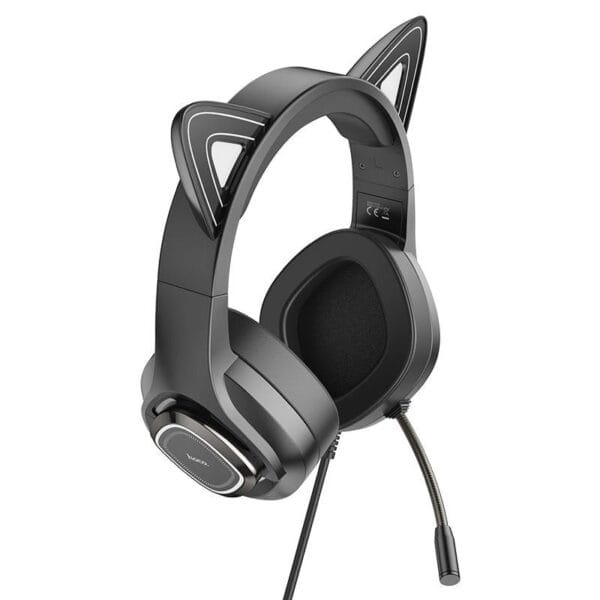HOCO W107 Cute Cat - Casque Gaming avec Oreilles de Chat Lumineuses – Image 7