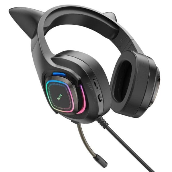 HOCO W107 Cute Cat - Casque Gaming avec Oreilles de Chat Lumineuses – Image 4