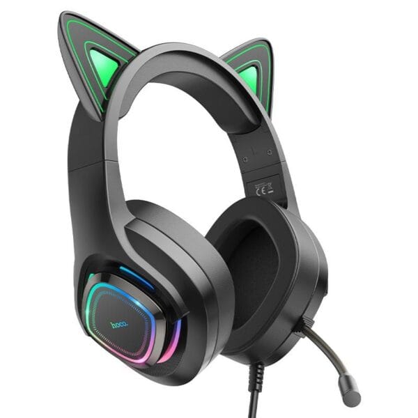 HOCO W107 Cute Cat - Casque Gaming avec Oreilles de Chat Lumineuses – Image 2
