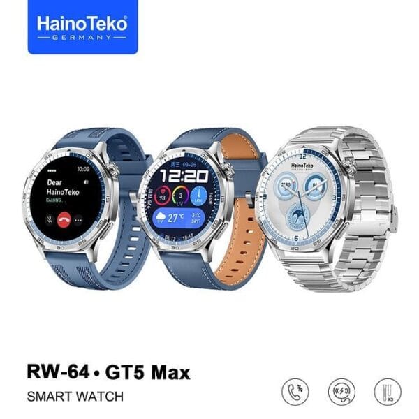 HainoTeko GT5 MAX ( RW-64 ) - Smart Watch Amoled avec 3 Paires de Bracelets – Image 5