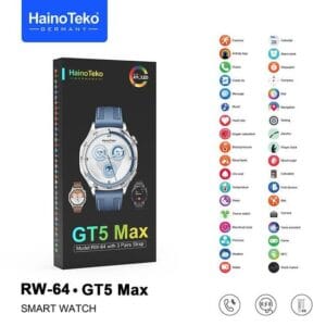 HainoTeko GT5 MAX ( RW-64 ) - Smart Watch Amoled avec 3 Paires de Bracelets