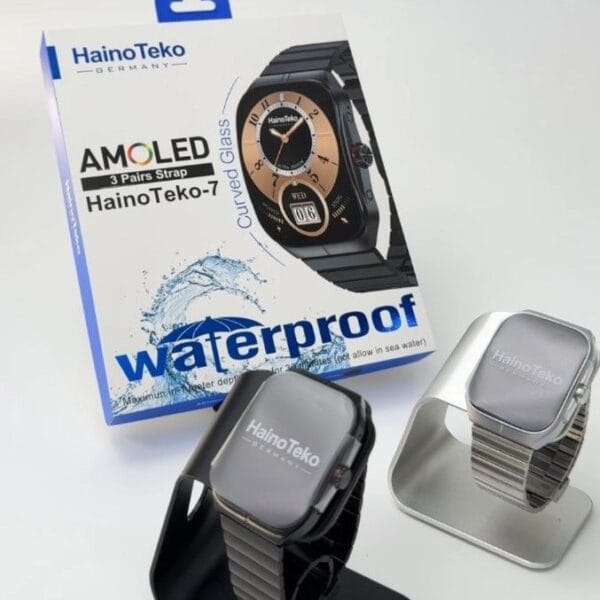 HainoTeko-7 - Smart Watch Waterproof Écran AMOLED avec Verre Courbé – Image 5