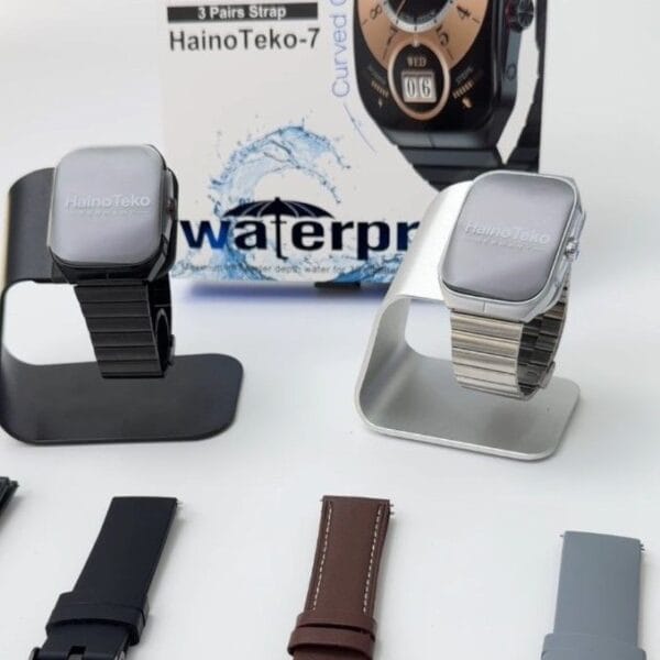 HainoTeko-7 - Smart Watch Waterproof Écran AMOLED avec Verre Courbé – Image 3