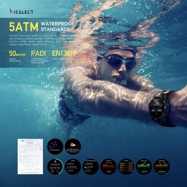 Kieslect ACTOR - Smart Watch Waterproof 5ATM avec GPS – Image 13