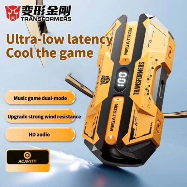 Transformers TF-T51 - Écouteurs Bluetooth 5.4 Gaming avec Affichage LED – Image 2