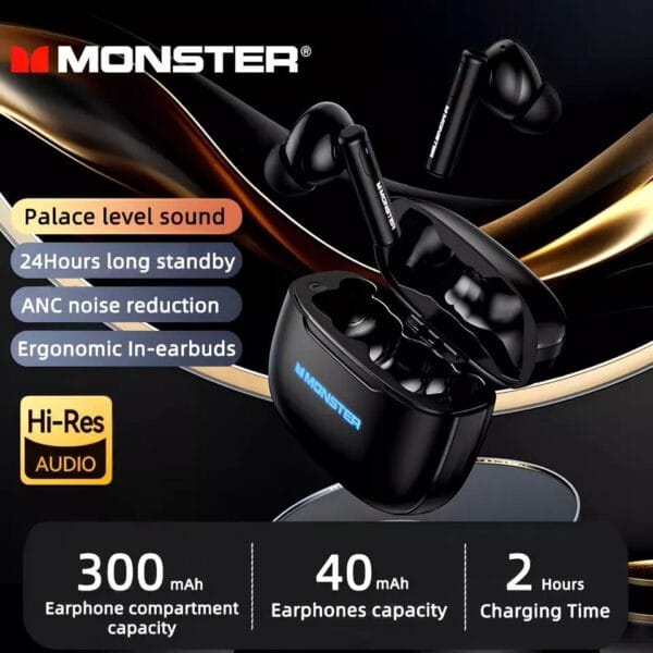MONSTER AIRMARS XKT26 - Écouteurs Gaming Bluetooth 5.4 avec ANC – Image 6