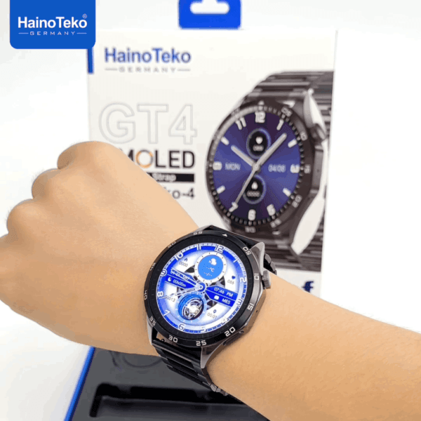 HainoTeko-4 GT4 Waterproof - Smartwatch Réel Waterproof Écran HD IPS AMOLED – Image 5
