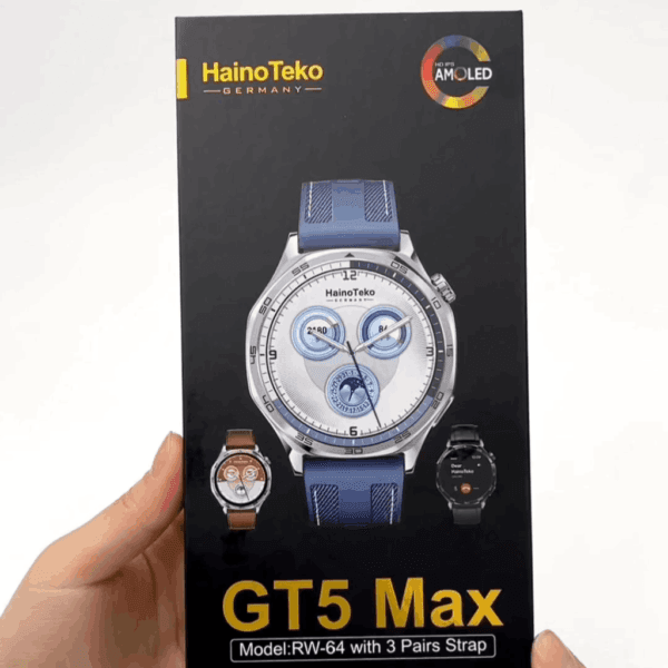 HainoTeko GT5 MAX ( RW-64 ) - Smart Watch Amoled avec 3 Paires de Bracelets – Image 2