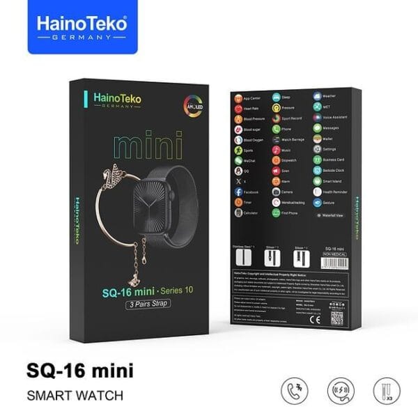 HainoTeko SQ-16 Mini - Smart Watch Series 10 AMOLED For Ladies