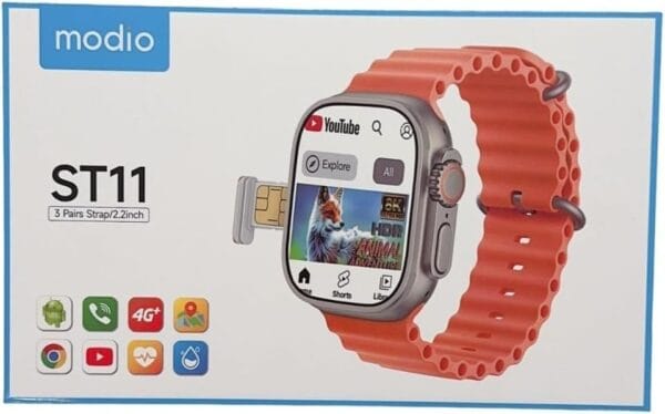 Modio 4G ST11 4/64 GB - Smartwatch 4G avec Carte SIM, WIFI, GPS, Bluetooth – Image 5